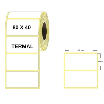 80x40 mm Termal Etiket